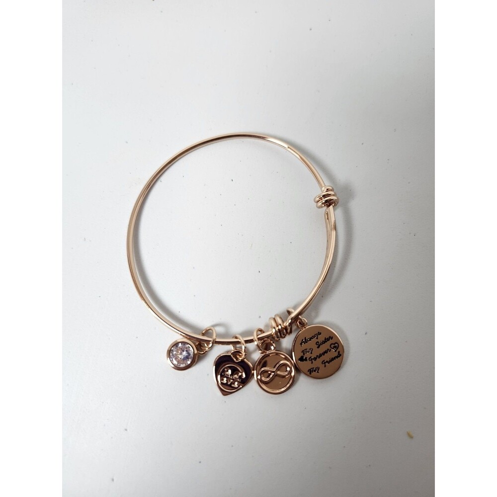 Charmire Charm Bracelet Sisters Rose Gold Tone
